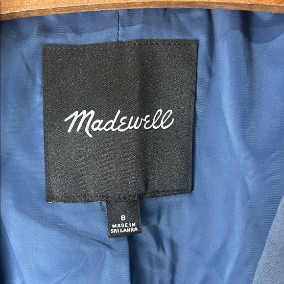 MADEWELL The Rosedale Blazer in Crepe Slate Blue Size 8 - Picture 7 of 16